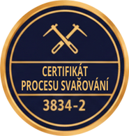 3834-2 certifikát procesu svařování